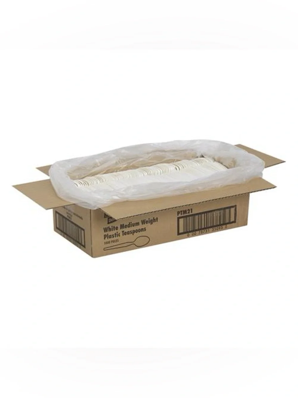 🥄 Dixie Teaspoons, Heavy Weight, Plastic, White, 1000 Teaspoons/Carton 🥄